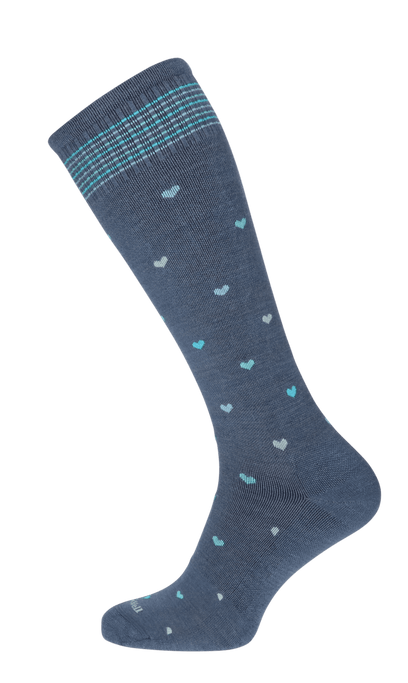 Full Heart Women Compression Socks Class 1 Denim