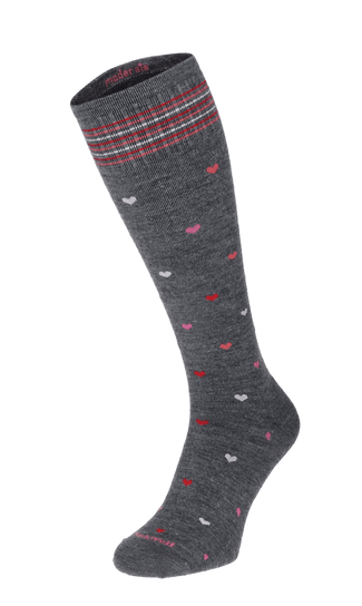 Full Heart Women Compression Socks Class 1 Charcoal