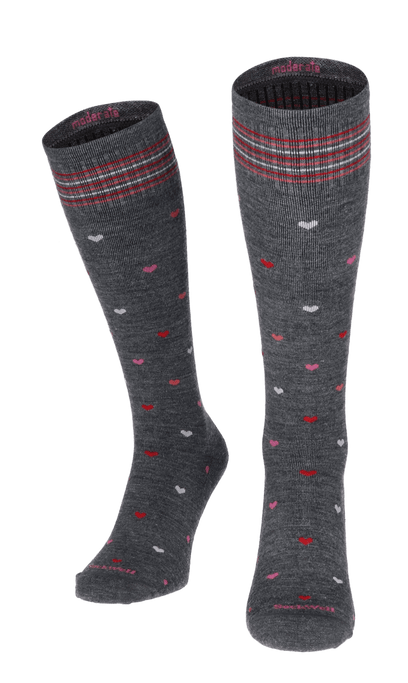 Full Heart Women Compression Socks Class 1 Charcoal