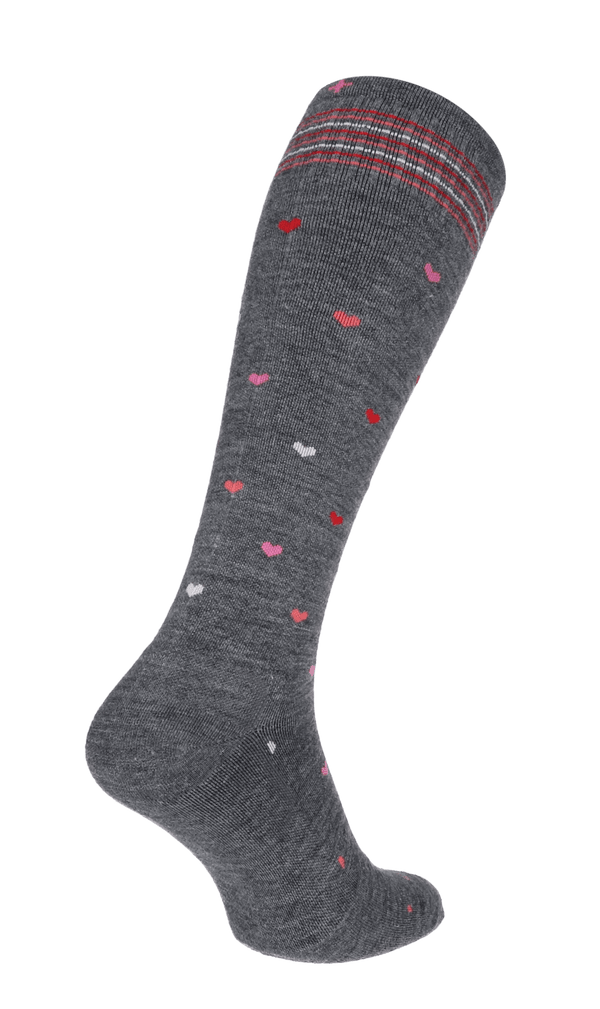 Full Heart Women Compression Socks Class 1 Charcoal