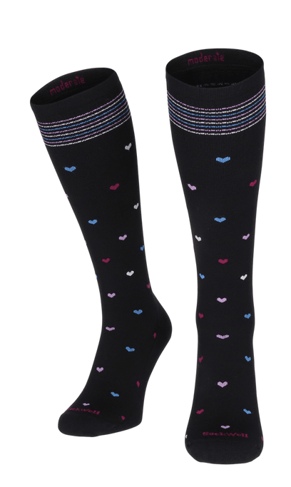 Full Heart Women Compression Socks Class 1 Black