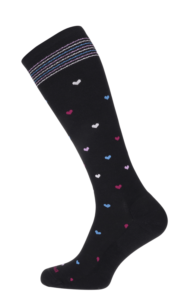 Full Heart Women Compression Socks Class 1 Black