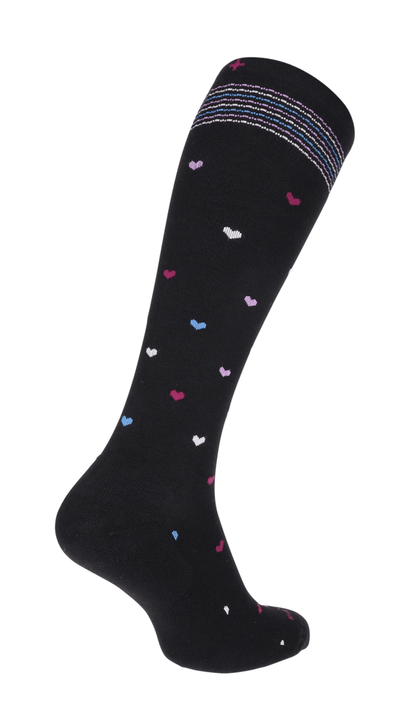 Full Heart Women Compression Socks Class 1 Black