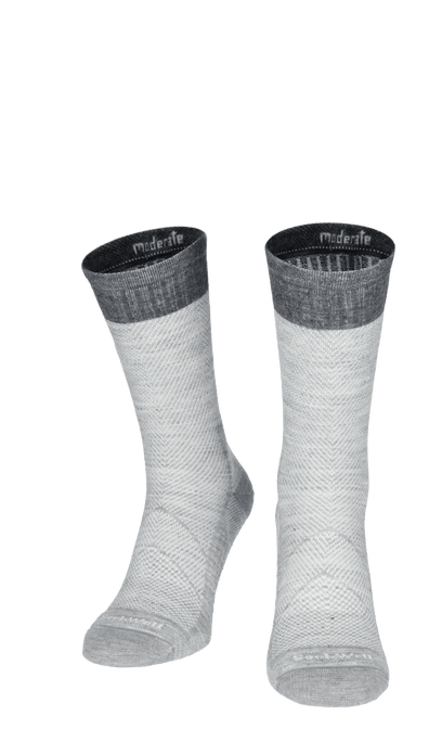 Elevate Crew Men Compression Sports Socks Lt Grey