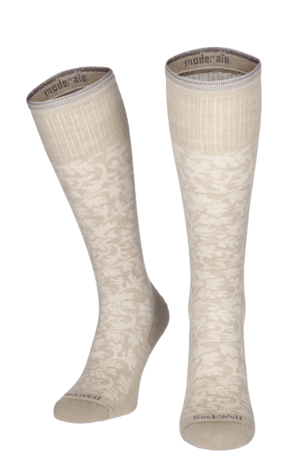 Damask Women Moderate Compression Socks Putty