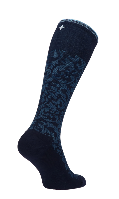 Damask Women Compression Socks Class 1 Navy