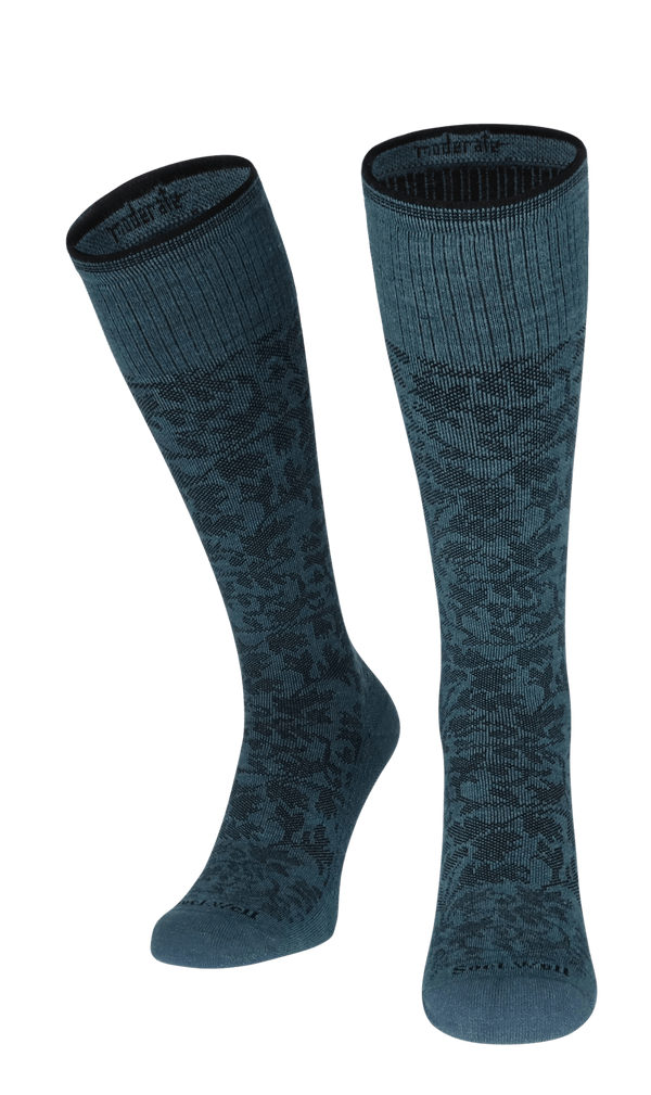 Damask Women Compression Socks Class 1 Blue Ridge