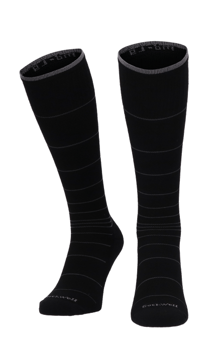 Circulator Men Moderate Compression Socks Black Stripe