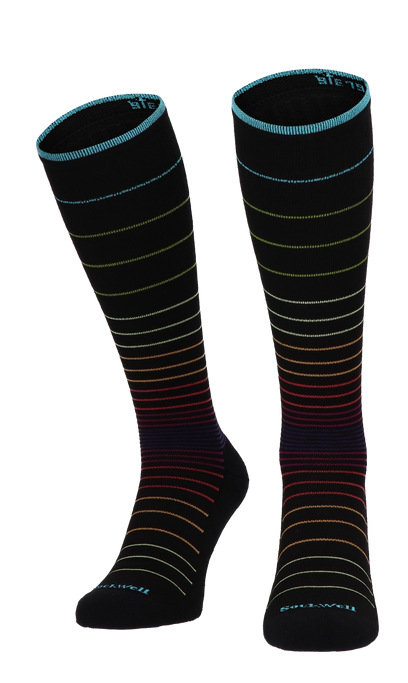 Circulator Women Compression Socks Class 1 Black Stripe