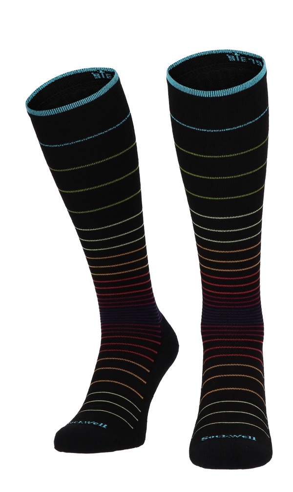 Circulator Women Compression Socks Class 1 Black Stripe
