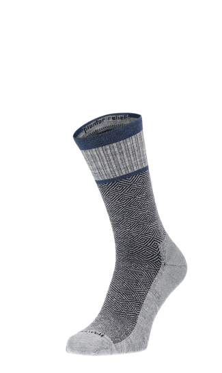Plantar Cush Crew Men Heel Spur Socks Class 2 Grey