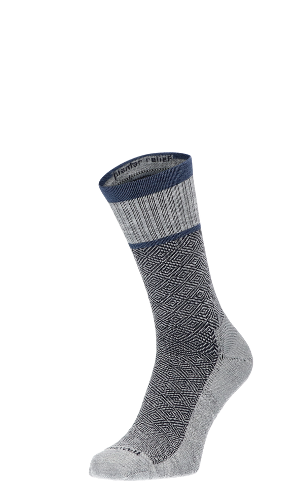 Plantar Cush Crew Men Heel Spur Socks Class 2 Grey