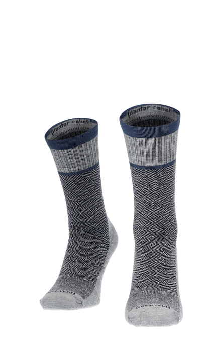 Plantar Cush Crew Men Heel Spur Socks Class 2 Grey