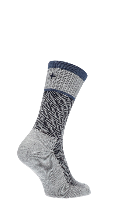 Plantar Cush Crew Men Heel Spur Socks Class 2 Grey