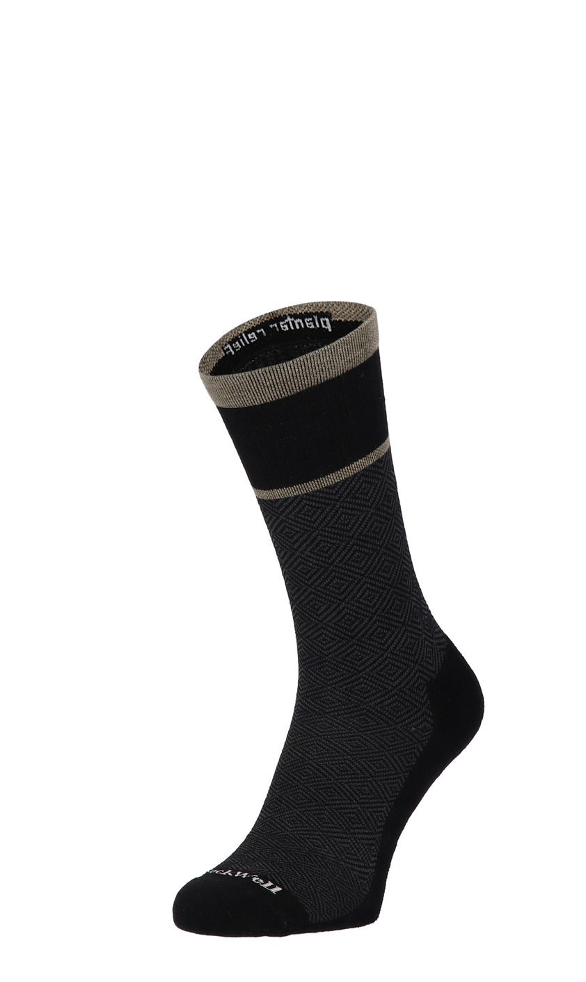 Plantar Cush Crew Men Heel Spur Socks Class 2 Black