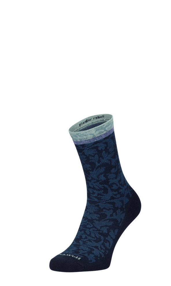 Plantar Cush Crew Women Heel Spur Socks Class 2 Navy