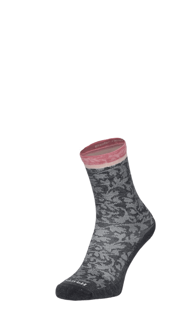 Plantar Cush Crew Women Heel Spur Socks Class 2 Charcoal