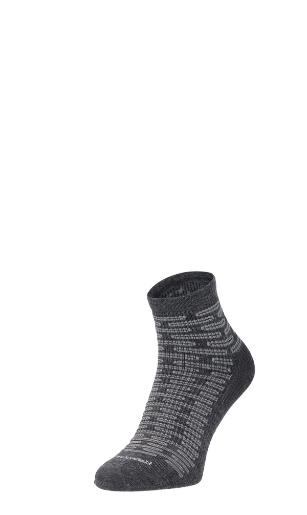 Plantar Ease Quarter Men Heel Spur Socks Charcoal