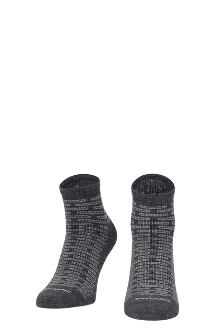 Plantar Ease Quarter Men Heel Spur Socks Class 2 Charcoal