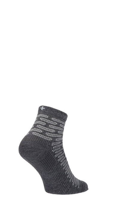 Plantar Ease Quarter Men Heel Spur Socks Class 2 Charcoal