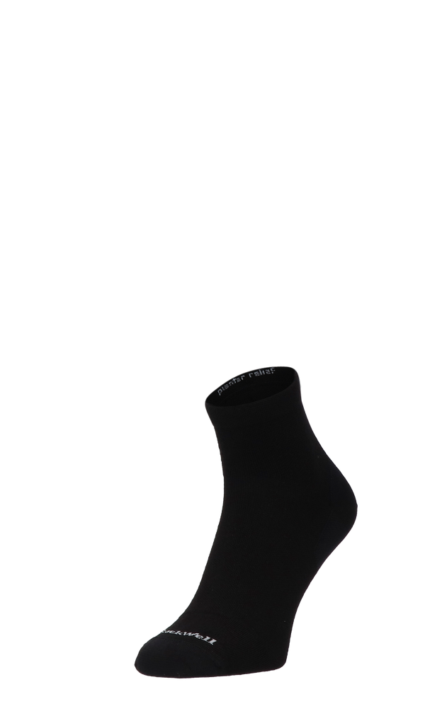 Plantar Ease Quarter Men Heel Spur Socks Black Solid