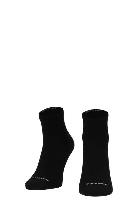 Plantar Ease Quarter Men Heel Spur Socks Class 2 Black Solid