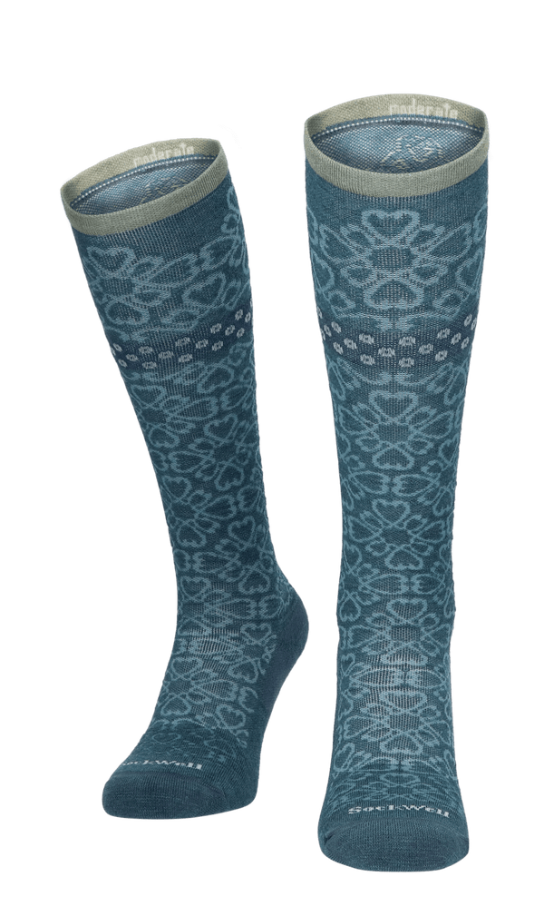 Botanical Women Moderate Compression Socks Blue Ridge