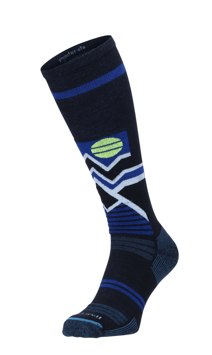 Snow Peak Men Moderate Compression Ski Socks Navy