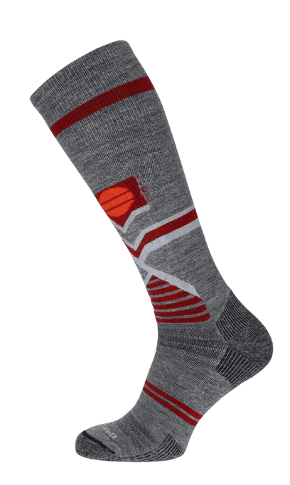 Snow Peak Men Moderate Compression Ski Socks Grey