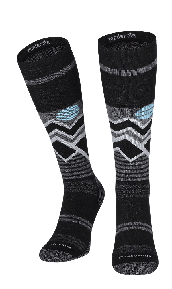 Snow Peak Men Moderate Compression Ski Socks Black