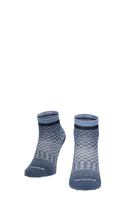 Plantar Ease Quarter Women Heel Spur Socks Class 2 Denim