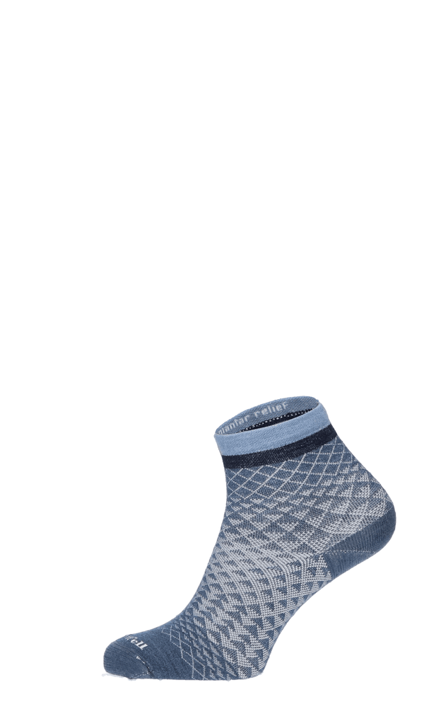 Plantar Ease Quarter Women Heel Spur Socks Class 2 Denim