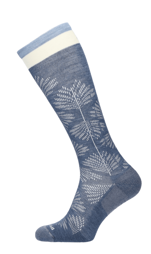 Full Floral Women Moderate Compression Socks Denim