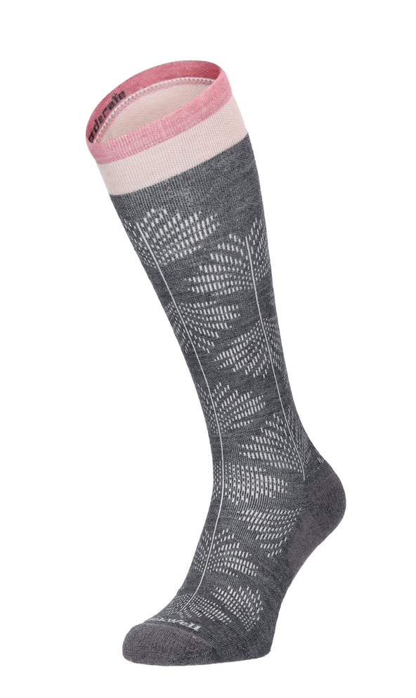 Full Floral Women Compression Socks Class 1 Charcoal