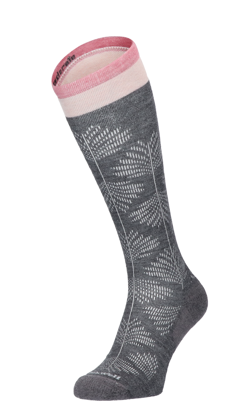 Full Floral Women Compression Socks Class 1 Charcoal