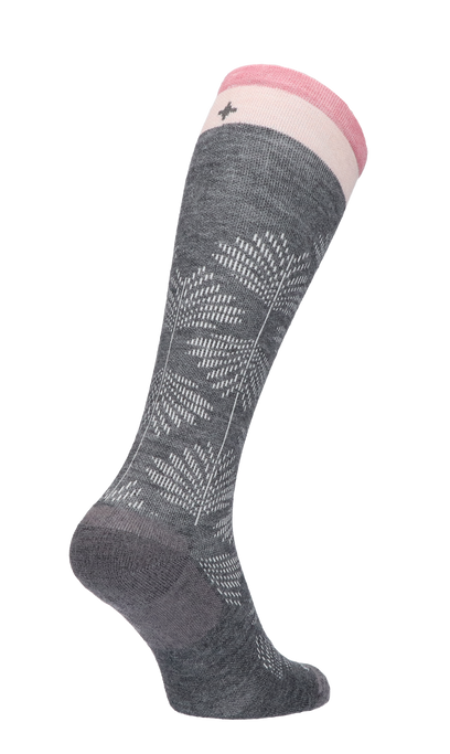 Full Floral Women Compression Socks Class 1 Charcoal