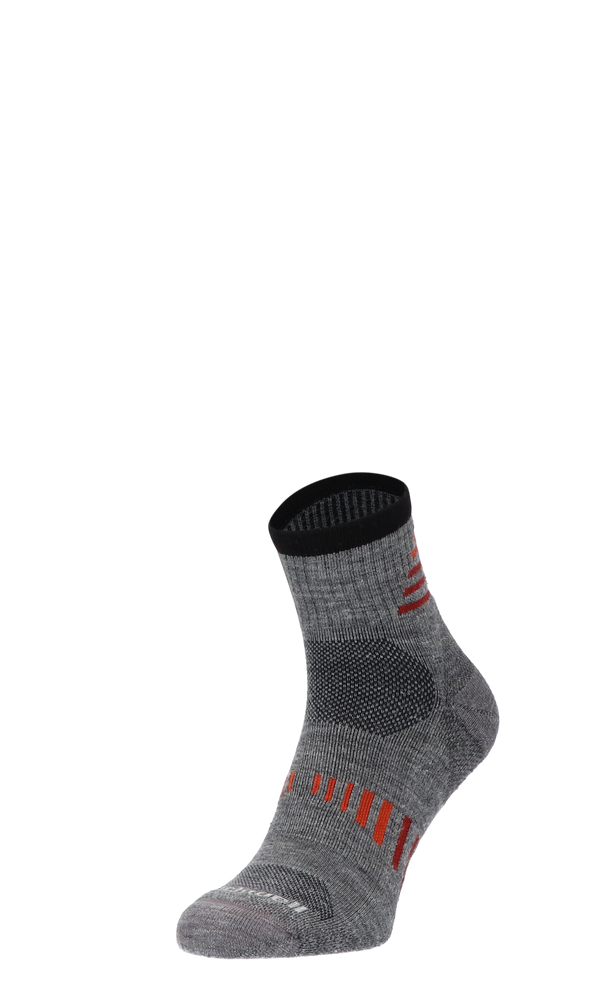 Ascend II Quarter Men Compression Hiking Socks Grey