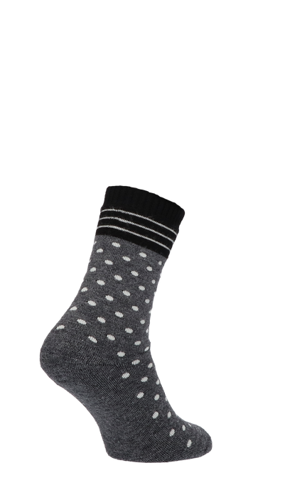 Plush Woman Diabetic Socks Charcoal