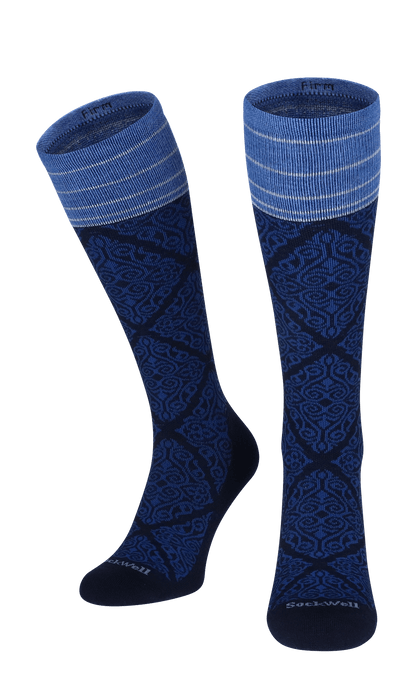 The Raj Women Firm Compression Socks Navy