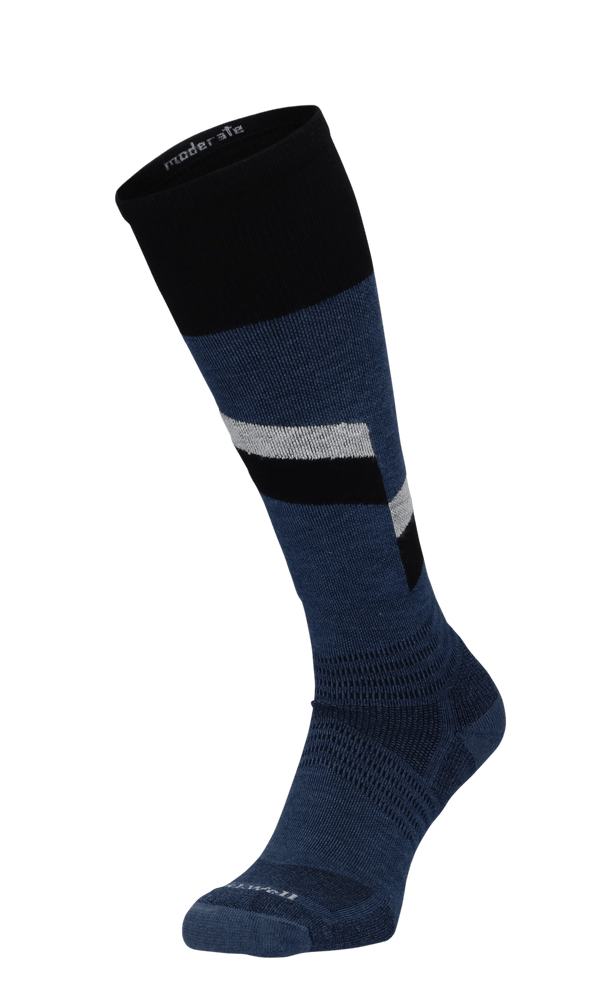 Steep Medium Men Moderate Compression Ski Socks Denim