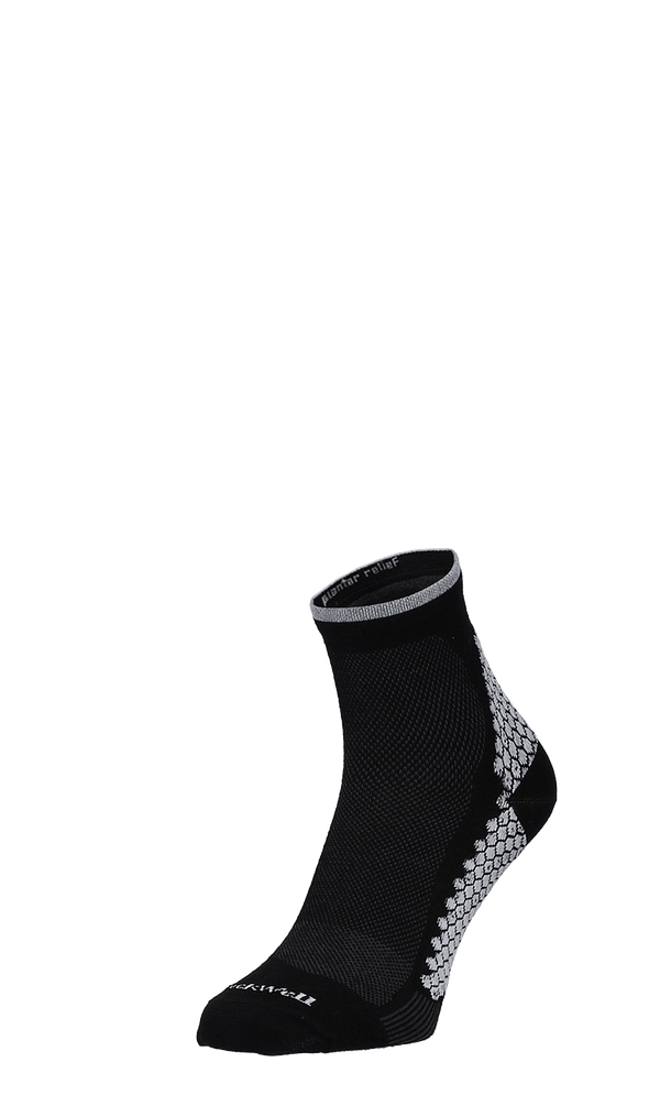 Plantar Sport Quarter Women Heel Spurs Socks Black