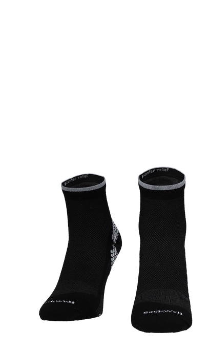 Plantar Sport Quarter Women Heel Spurs Socks Black