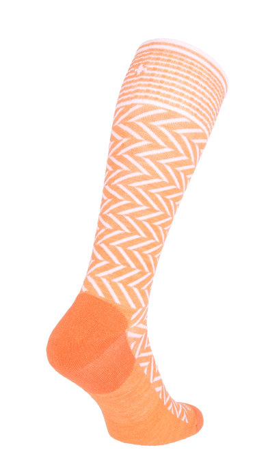 Chevron Women Moderate Compression Socks Apricot