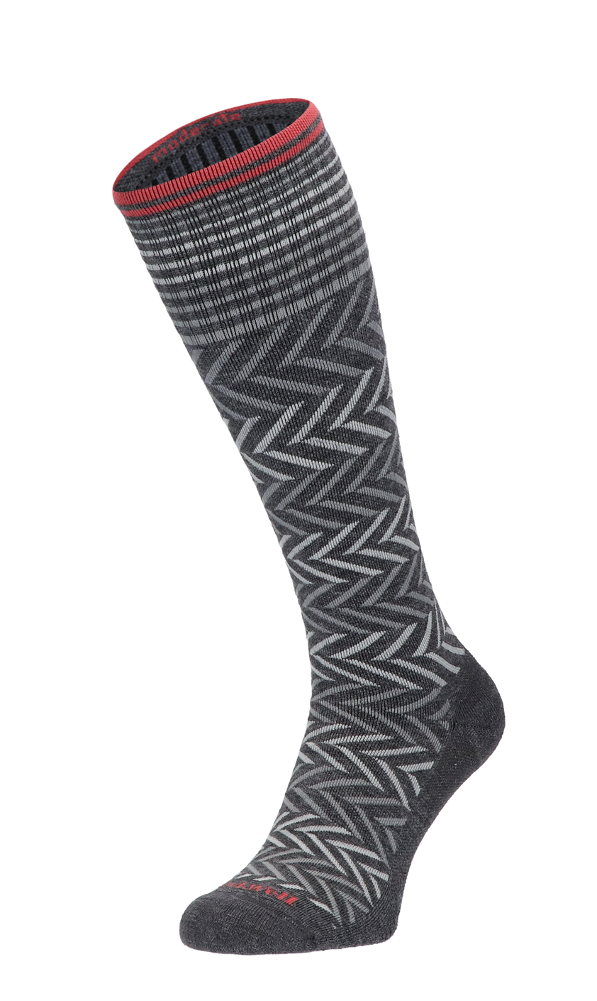 Chevron Women Compression Socks Class 1 Charcoal