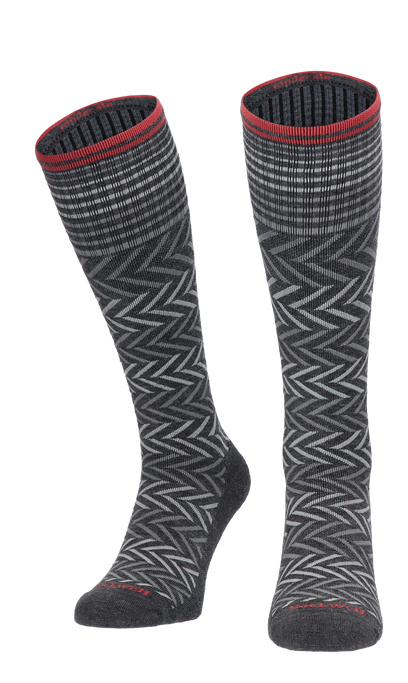 Chevron Women Compression Socks Class 1 Charcoal