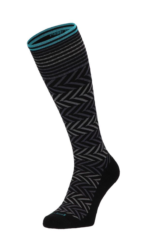 Chevron Women Compression Socks Class 1 Black