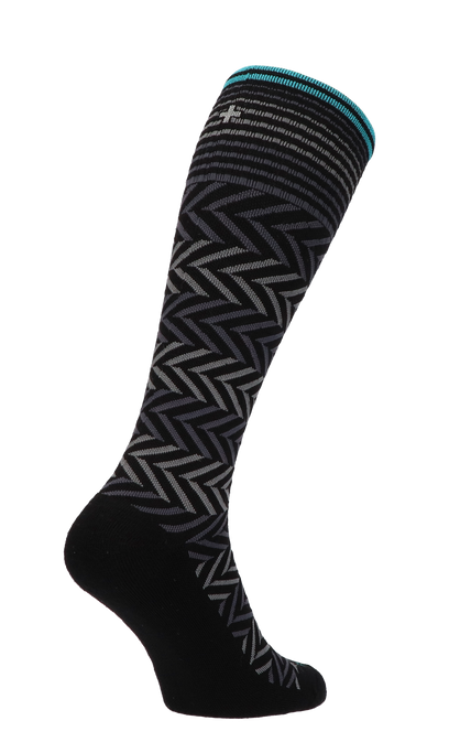 Chevron Women Compression Socks Class 1 Black