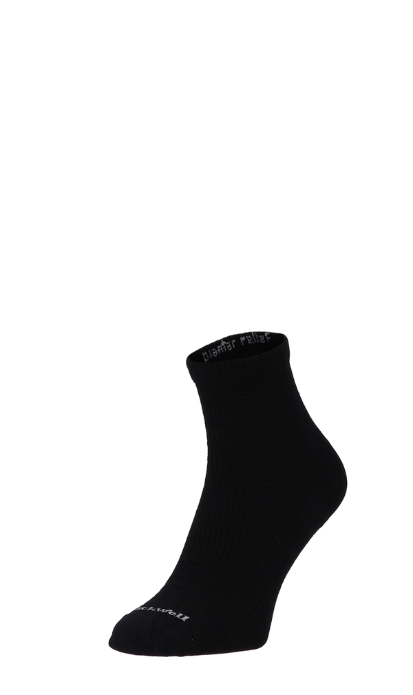 Plantar Relief Quarter Men Heel Spur Socks Class 2 Black Solid