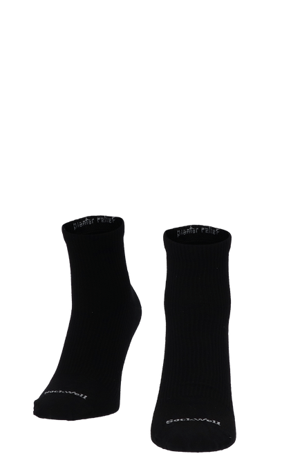 Plantar Relief Quarter Men Heel Spur Socks Class 2 Black Solid