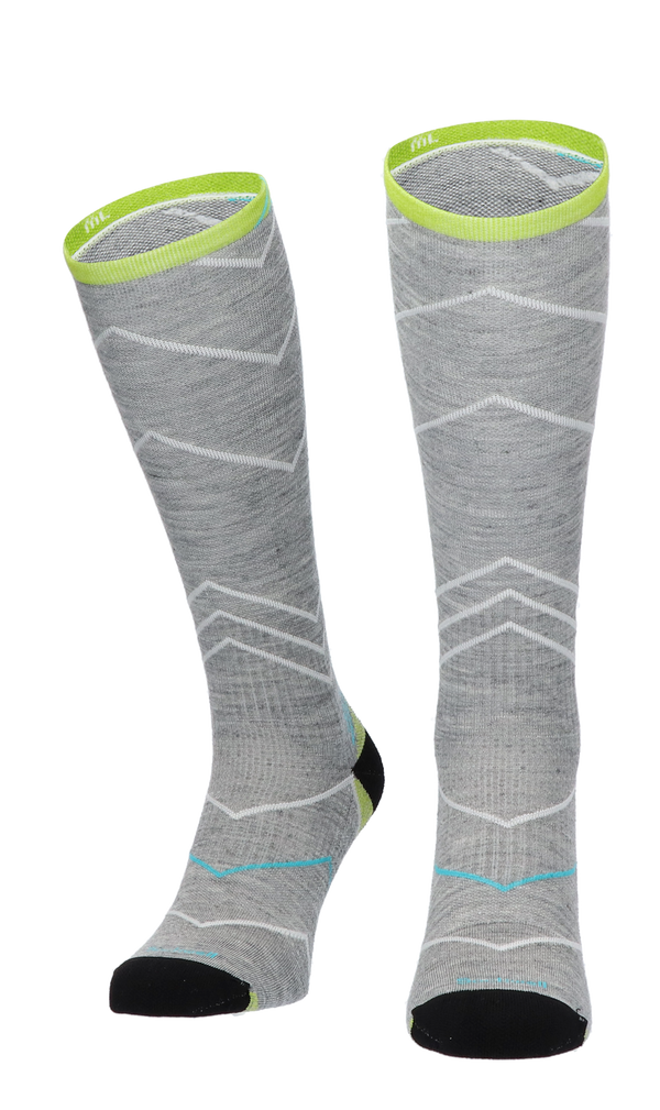 Incline Knee High Women Sports Socks Class 1 Grey
